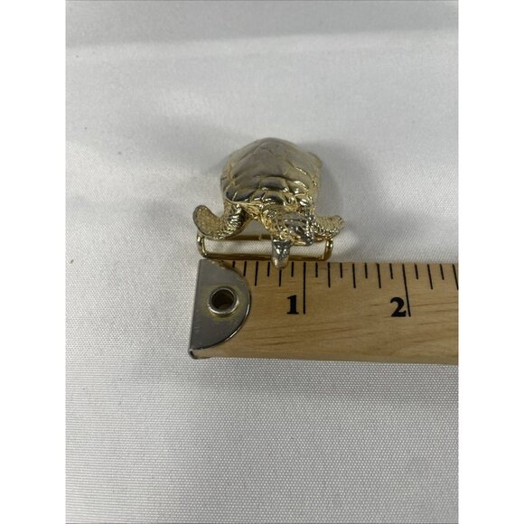 Gay Boyer Gold Turtle Belt Buckle Rope Ribbon Two Piece Sea Interlocking Vintage - Picture 12 of 16